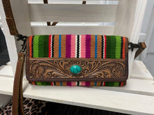 Load image into Gallery viewer, Turquoise stone crossbody wallet
