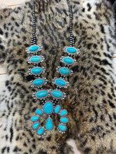 Load image into Gallery viewer, Turquoise Squash Blossom Necklace

